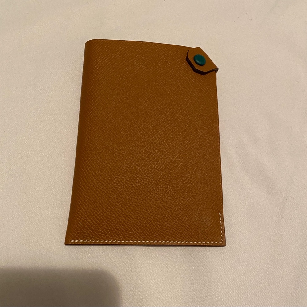 Hermes Passport Holder in Gold